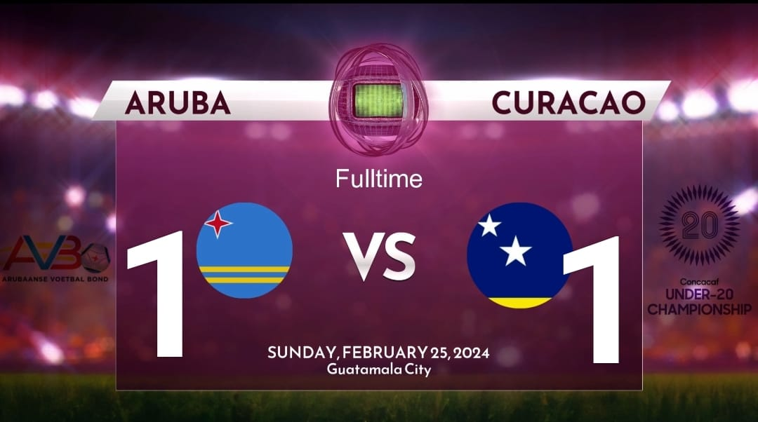 Aruba U20 Football Team Draws 1-1 Against Curaçao in Concacaf World Cup Qualifying Opener