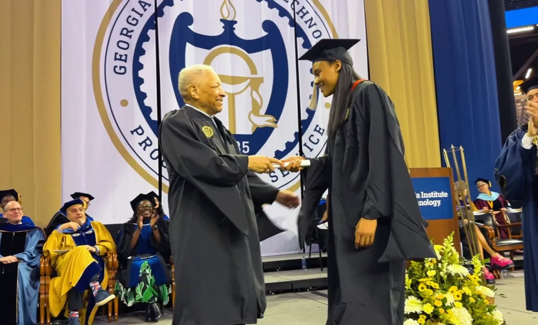 Georgia Tech Legacy: First Black Graduate Presents Diploma to Granddaughter