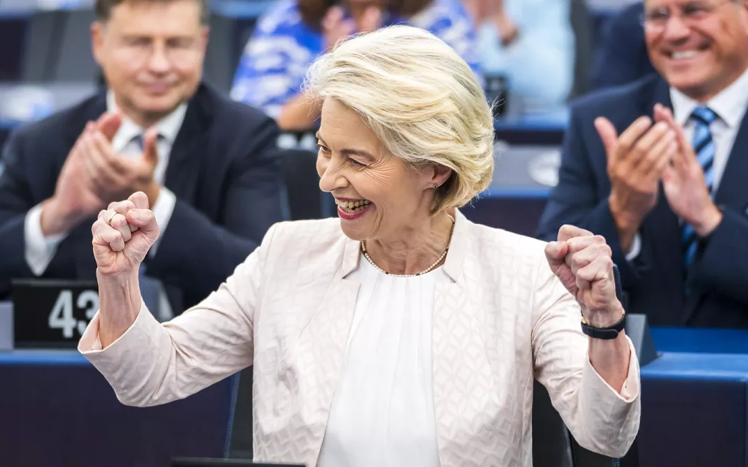 Von der Leyen Re-Elected as President of European Commission with Stronger Support