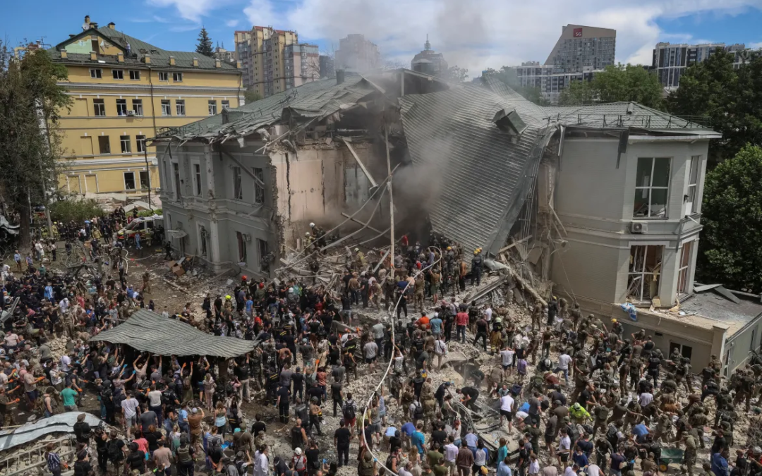 Russia Strikes Ukrainian Cities, Killing Dozens and Damaging Children’s Hospital