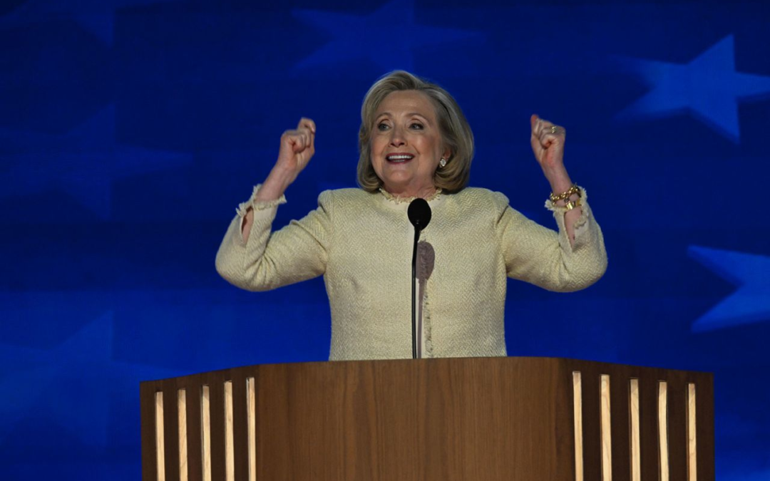 Hillary Clinton Takes Aim at Trump, Crowd Chants “Lock Him Up!” at Democratic National Convention
