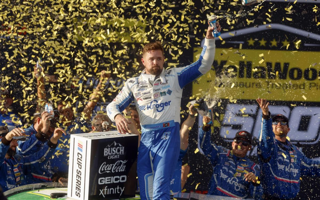 Ricky Stenhouse Jr. Wins Thrilling Talladega Race, Ending 65-Race Winless Streak