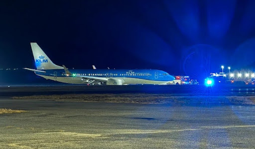 KLM Flight Skids Off Runway at Oslo Torp Airport